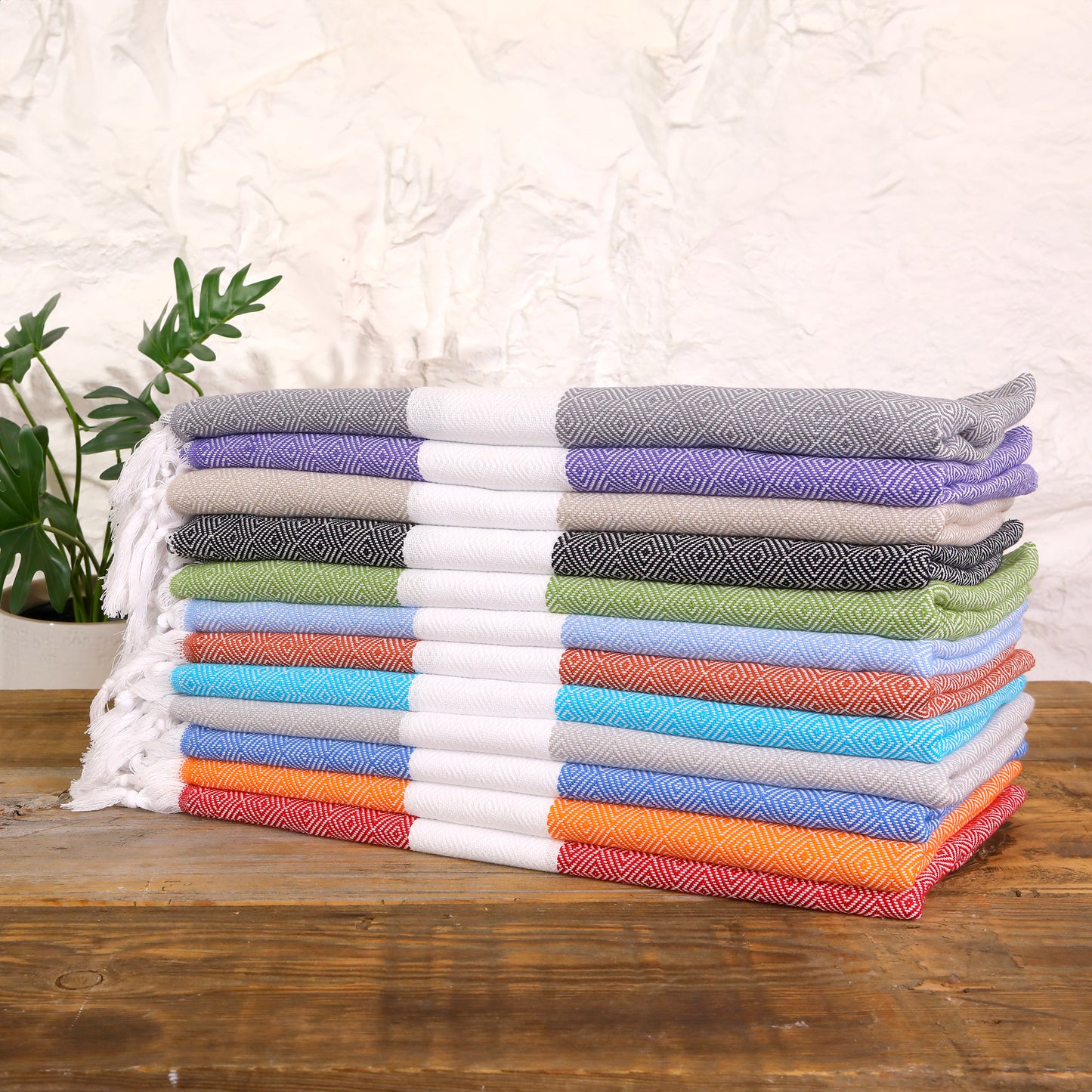 EcoLuxe Turkish Bath Beach Towels 100x200cm