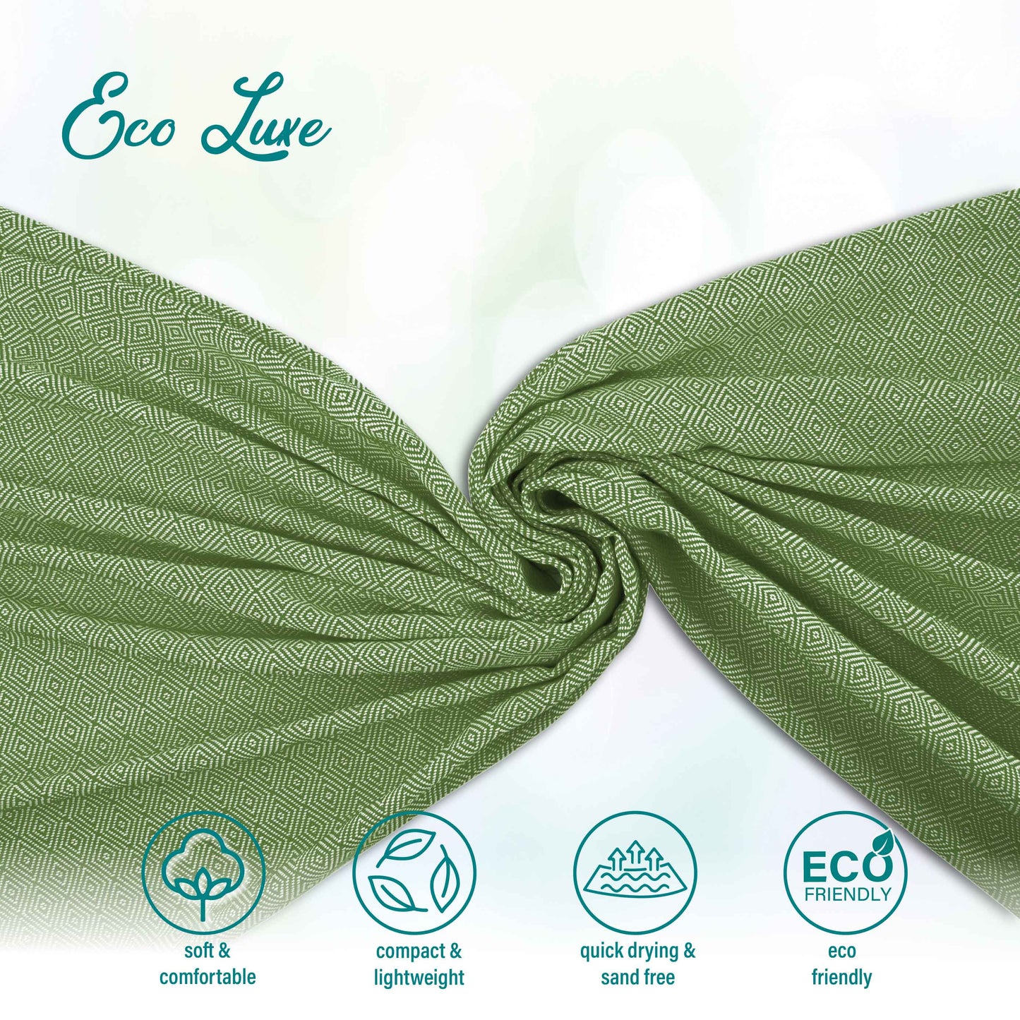 EcoLuxe Turkish Bath Beach Towels 100x200cm